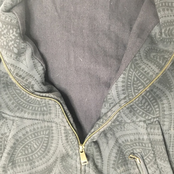 quicksilver Sweater hooded zip men's size grey - Picture 5 of 6